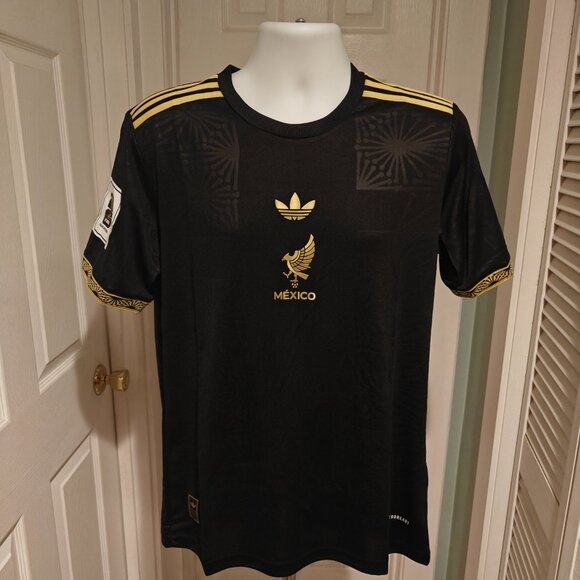 Adidas Mexico Jersey Black Souvenir Seleccion Men Sizes M and L FIFA Soccer - Picture 3 of 13